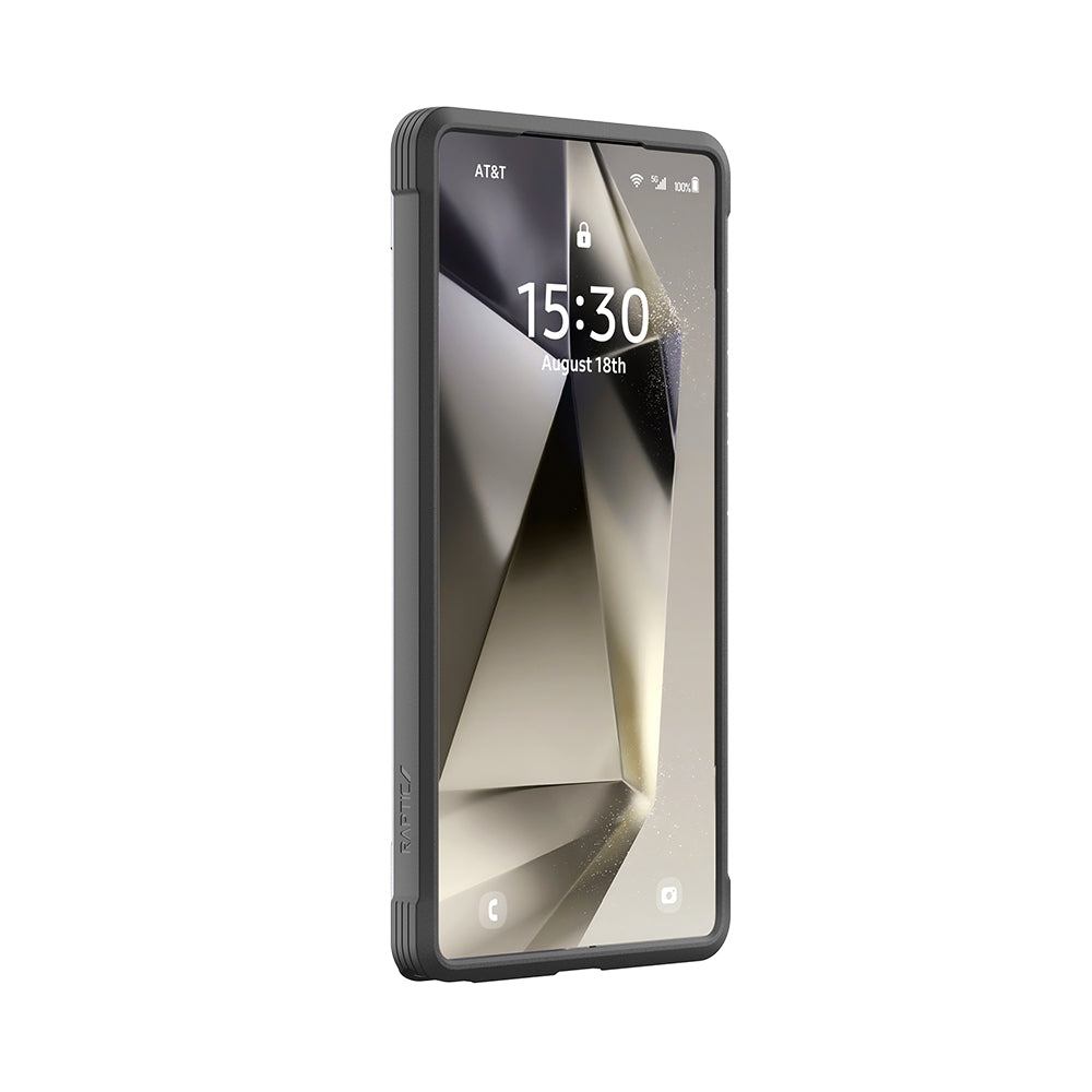 Galaxy S25 Ultra Kılıf M-safe Şarj Özellikli Airbagli Raptic Shield Serisi Şeffaf Arka Yüzey Kapak Siyah