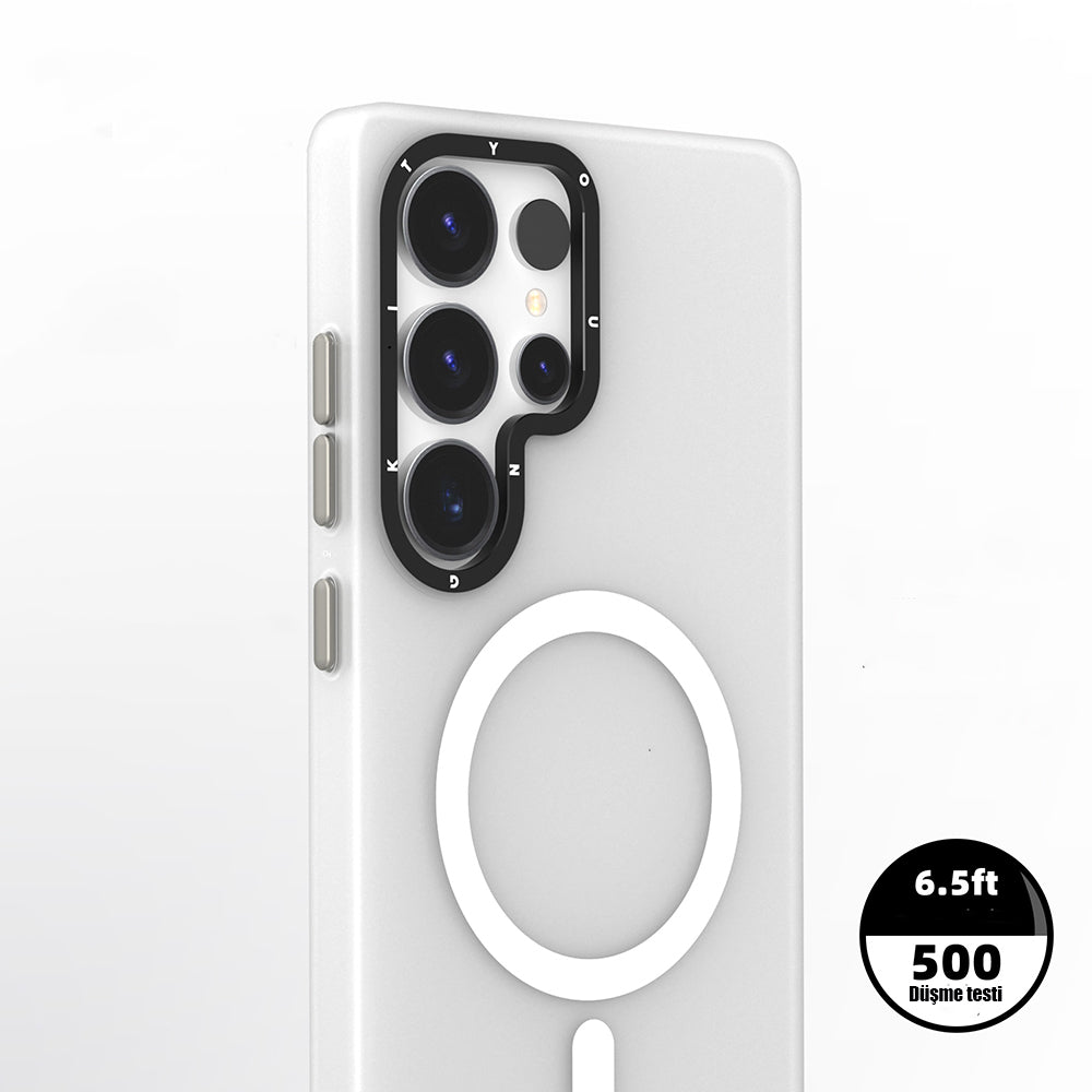 Galaxy S25 Ultra Kılıf M-safe Şarj Özellikli Youngkit Hidden Sand Serisi Kapak Siyah