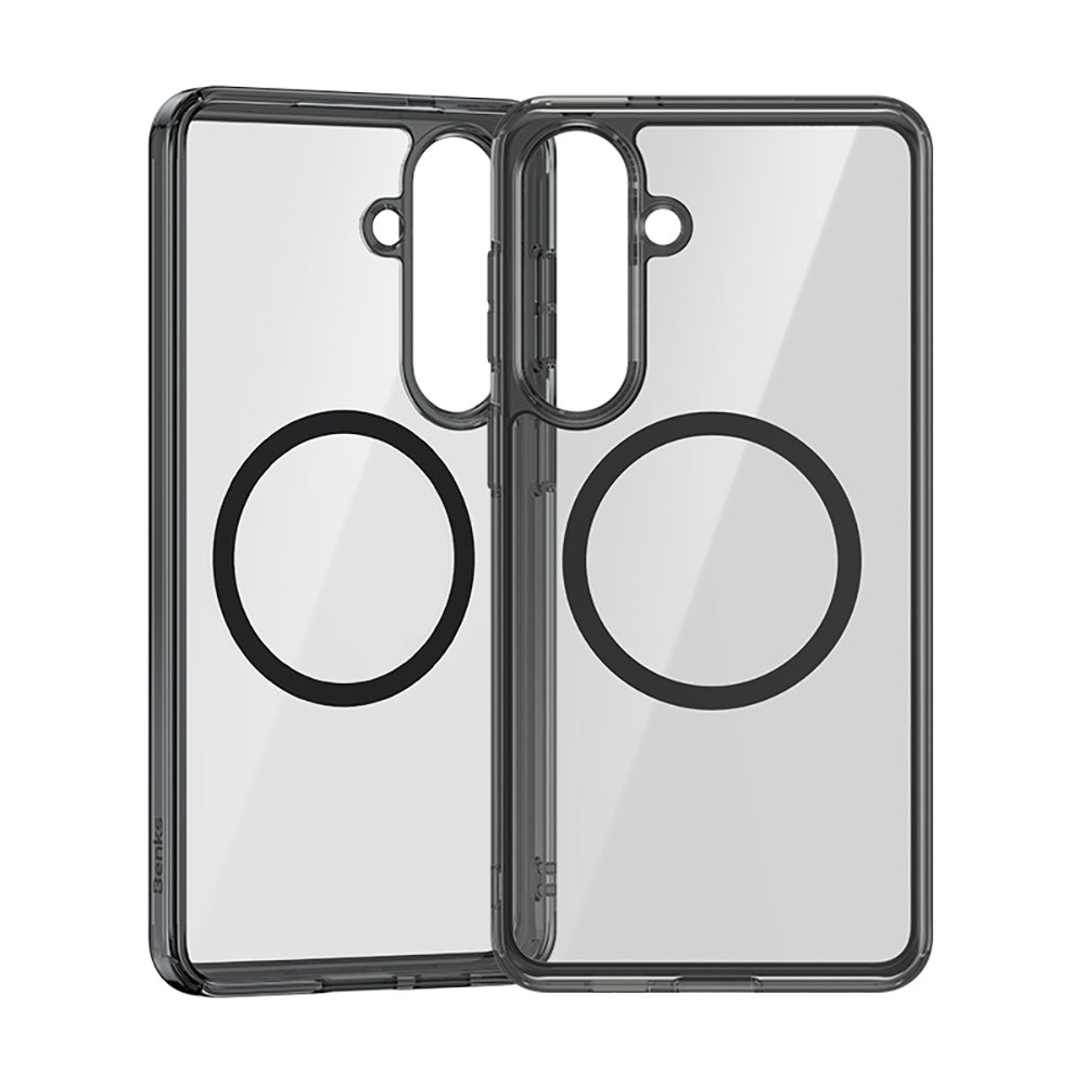 Galaxy S26 Plus Kılıf M-safe Şarj Özellikli Benks Crystal Serisi Şeffaf Kapak