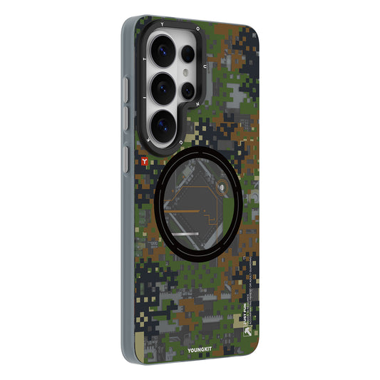 Galaxy S26 Ultra Kılıf M-Safe Şarj Özellikli Youngkit Camouflage Sykell Serisi Kapak