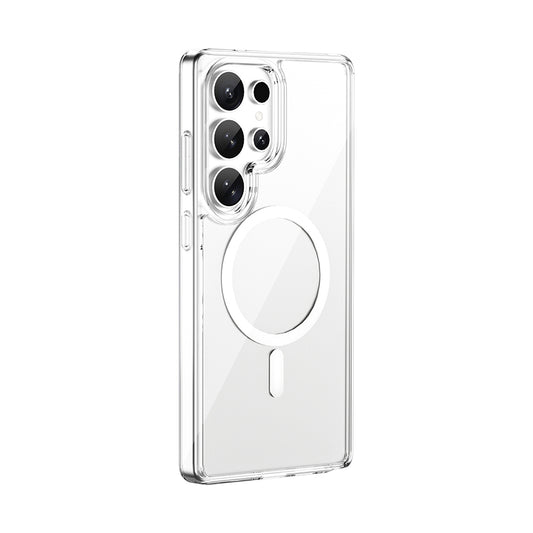 Galaxy S26 Ultra Kılıf Wiwu MCC-101 iShield Pro Serisi M-safe Şarj Özellikli Crystal Sert PC Kapak