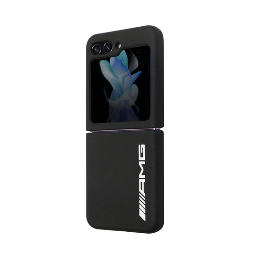 Galaxy Z Flip 5 Kılıf AMG Magsafe Şarj Özellikli Büyük Logo Dizayn Orjinal Lisanslı Kılıf Siyah