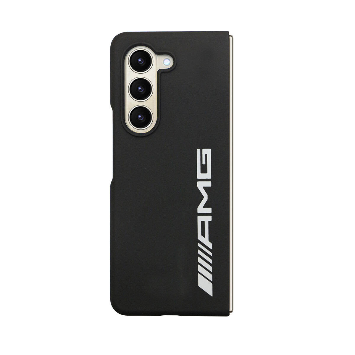 Galaxy Z Fold 5 Kılıf AMG Magsafe Şarj Özellikli Büyük Logo Dizayn Orjinal Lisanslı Kılıf Siyah