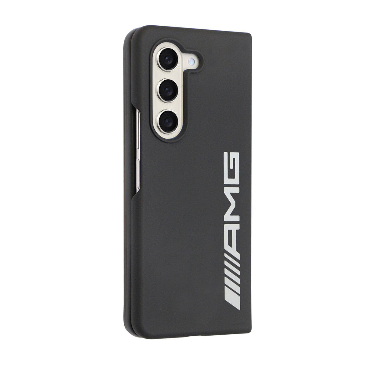 Galaxy Z Fold 5 Kılıf AMG Magsafe Şarj Özellikli Büyük Logo Dizayn Orjinal Lisanslı Kılıf Siyah