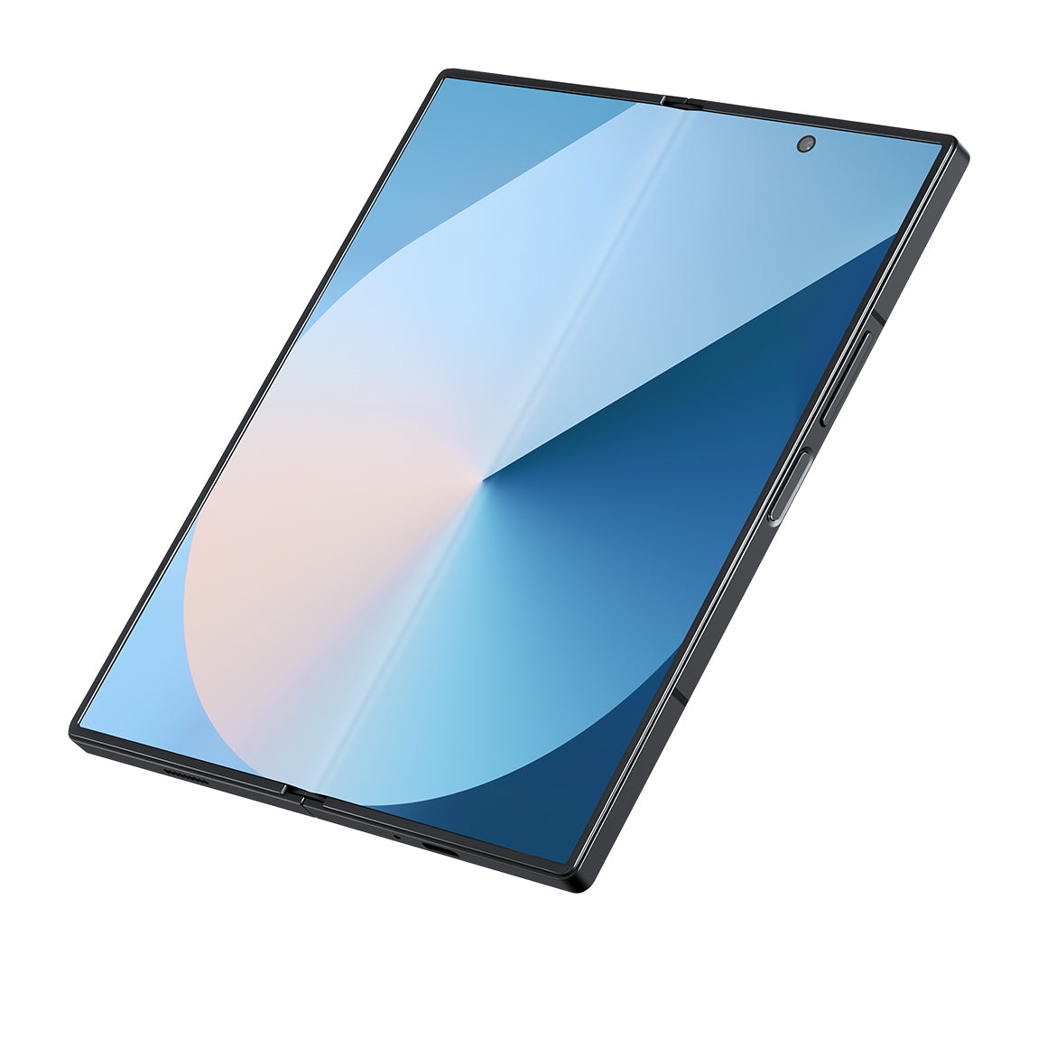 Galaxy Z Fold 6 Kılıf Magsafe Şarj Özellikli Aramid Fiber Pitaka Tactile Woven Sunset-Moonrise Serisi Moonrise Kılıf Mavi