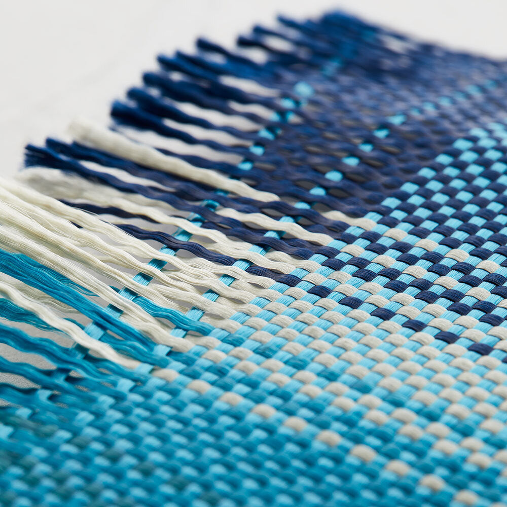 Galaxy Z Fold 6 Kılıf Magsafe Şarj Özellikli Aramid Fiber Pitaka Tactile Woven Sunset-Moonrise Serisi Moonrise Kılıf Mavi