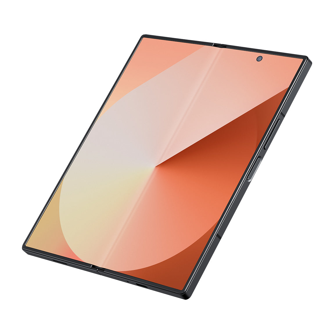 Galaxy Z Fold 6 Kılıf Magsafe Şarj Özellikli Aramid Fiber Pitaka Tactile Woven Sunset-Moonrise Serisi Sunset Kılıf Kahverengi