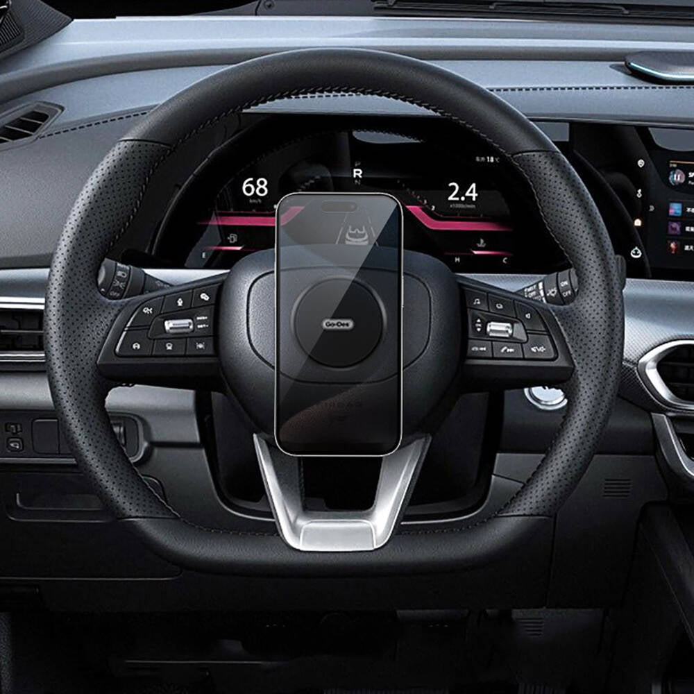 Go Des GD-HD303 Jiroskobik Sabitleme Özellikli Magnetik Direksiyon Tasarım Araç Telefon Tutucu Siyah