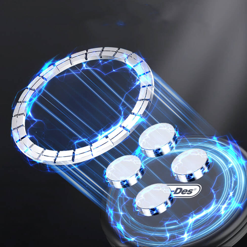 Go Des GD-HD303 Jiroskobik Sabitleme Özellikli Magnetik Direksiyon Tasarım Araç Telefon Tutucu Siyah