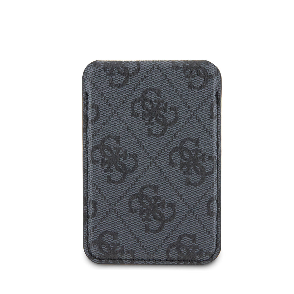 Guess Orjinal Lisanslı 4G Desenli Metal Script Logolu Magnetik Kartlık Kahverengi
