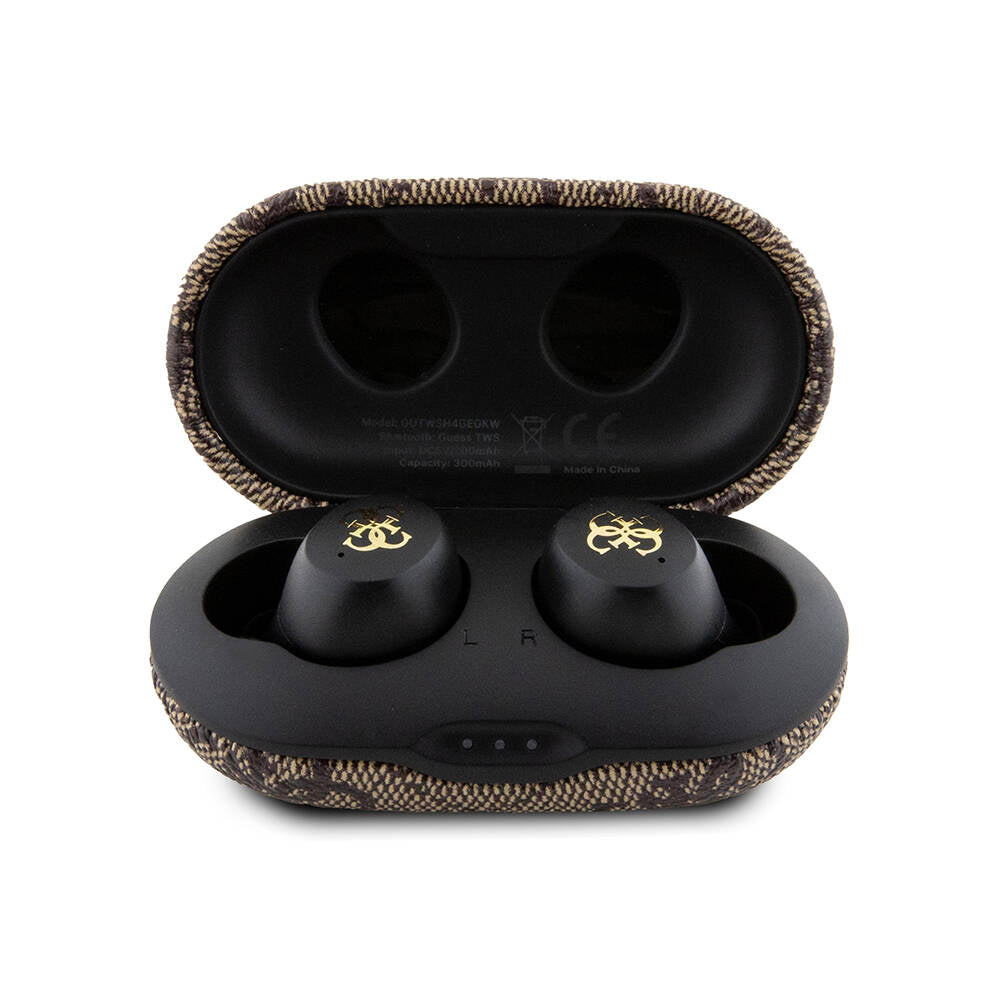 Guess Orjinal Lisanslı Klasik Metal Yazı Logolu TWS Kulak İçi Bluetooth Kulaklık Pembe
