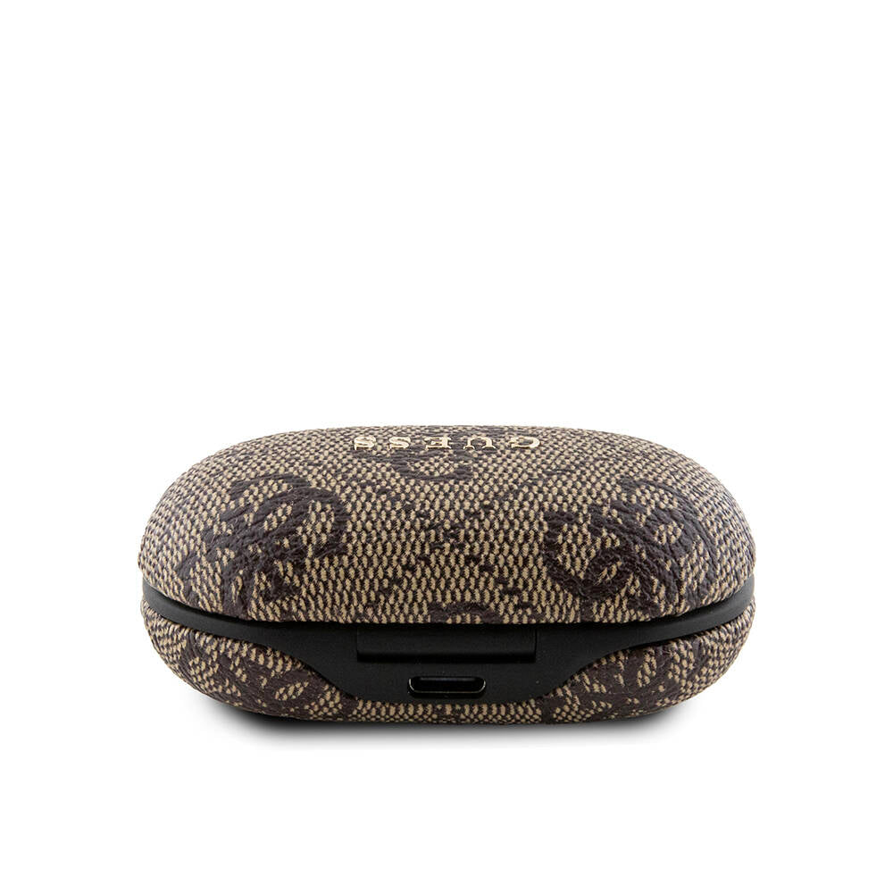 Guess Orjinal Lisanslı Klasik Metal Yazı Logolu TWS Kulak İçi Bluetooth Kulaklık Pembe