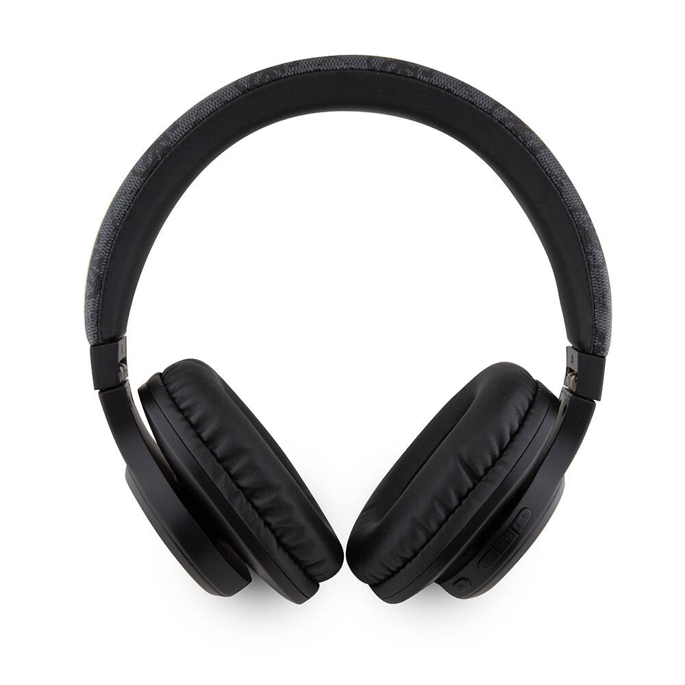 Guess Orjinal Lisanslı PU 4G Desenli Metal Yazı Logolu Tone On Tone Kulak Üstü Bluetooth Kulaklık Pembe