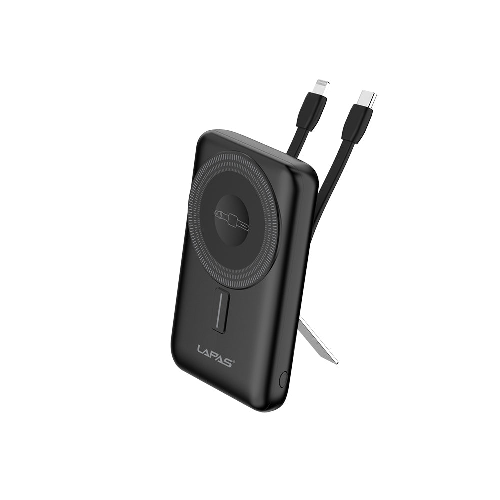 Lapas LP-PW004 Akıllı Saat Kablosuz Şarj Özellikli Wireless Powerbank 10000mAh 15W Beyaz