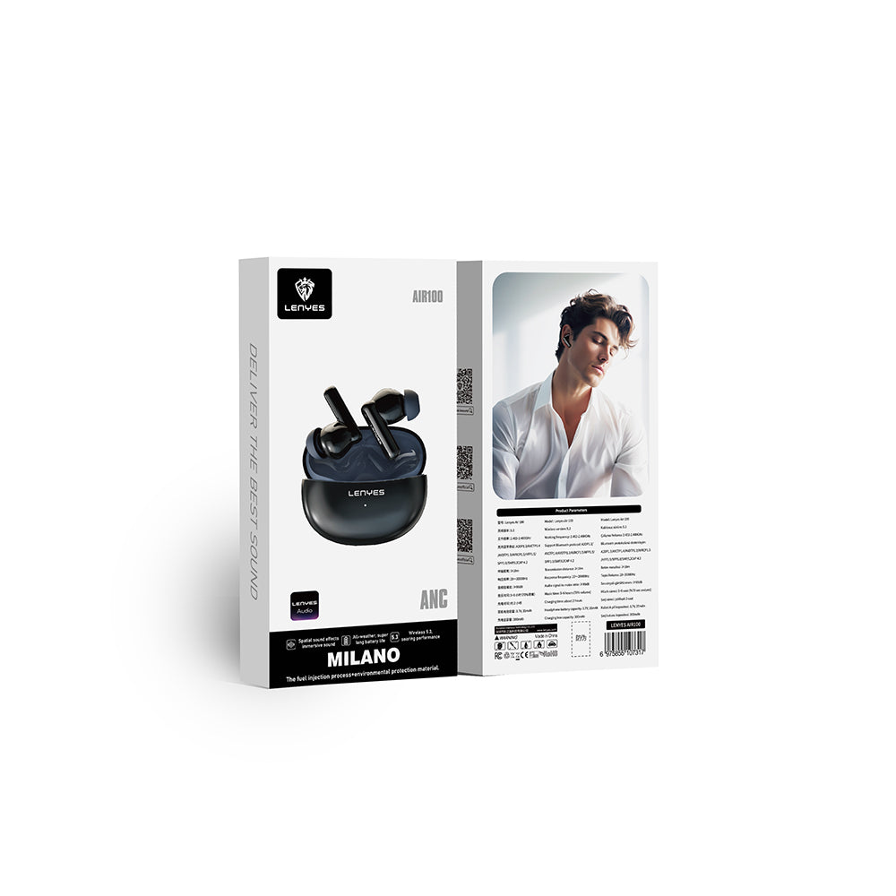 Lenyes Air 100 ANC Özellikli ENC Teknolojili Kulak İçi Bluetooth v5.3 Kulaklık Beyaz