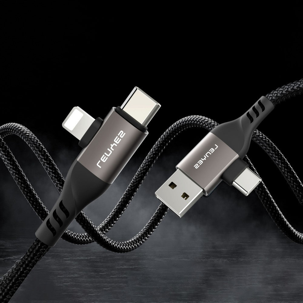 Lenyes LC501 4in1 A+C to C+L Şarj ve Data Kablosu 60W 1M Gri