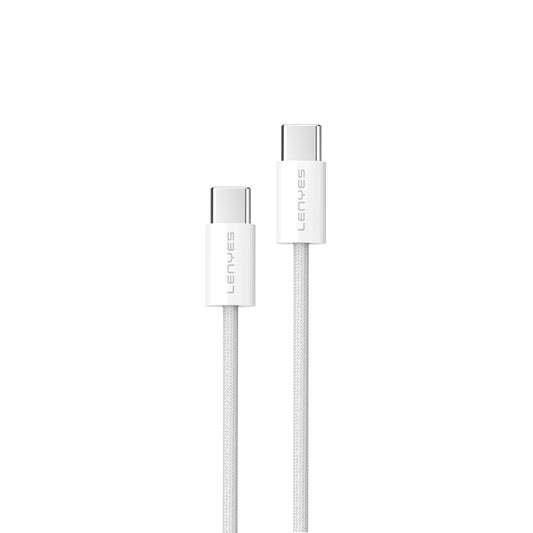 Lenyes LC526 Type-C to Type-C Akıllı Çip Koruma Özellikli Data ve Şarj Kablosu 60W 1.2M Beyaz