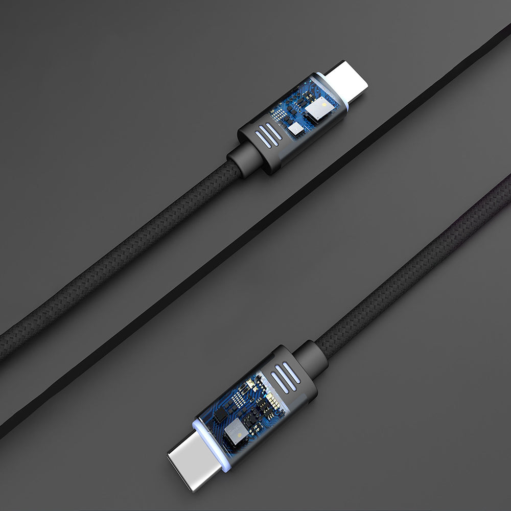 Lenyes LC532 Type-C to Type-C Hızlı Şarj Özellikli Data ve Şarj Kablosu 60W 1M Gri