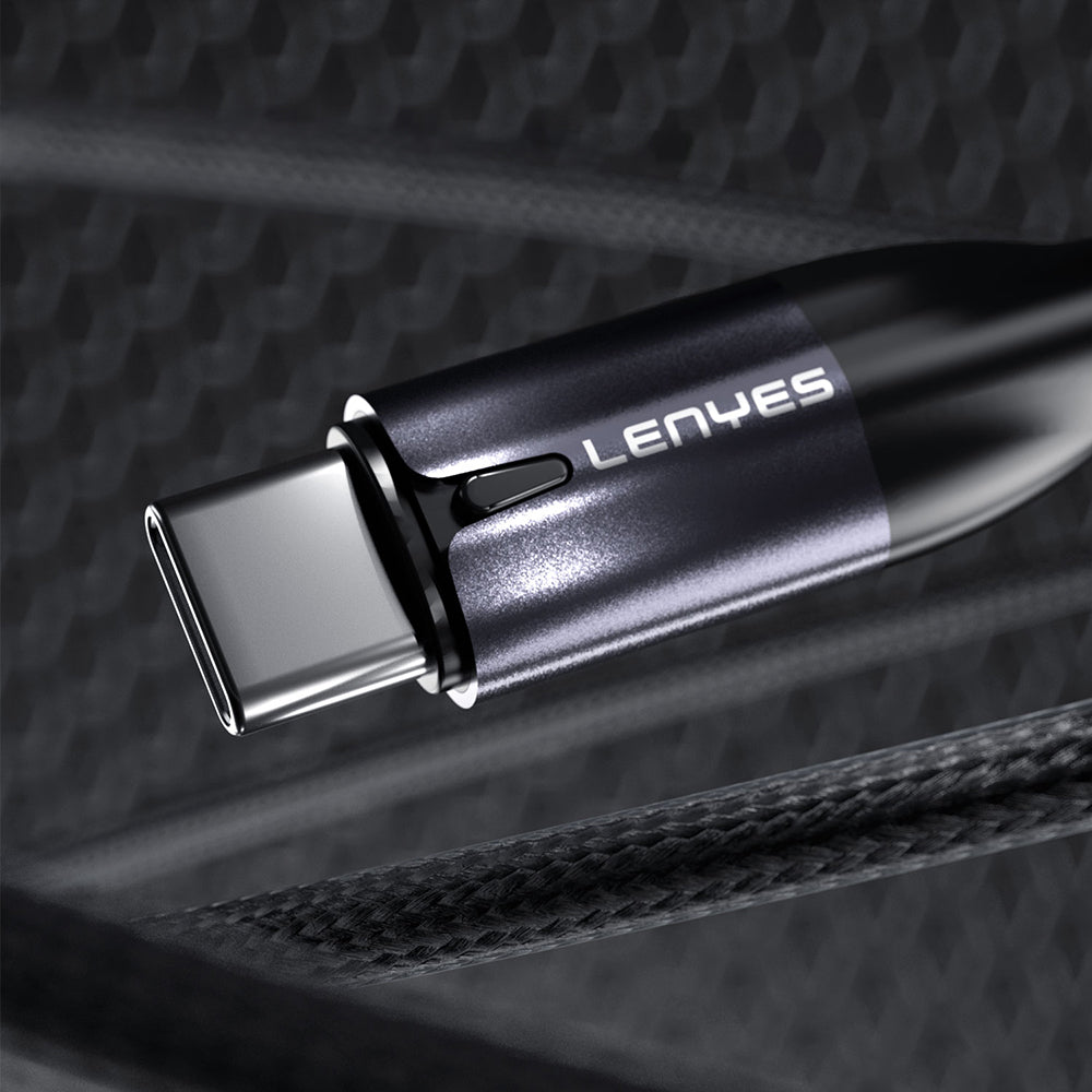 Lenyes LC535 Type-C to Type-C Hızlı Şarj Özellikli Data ve Şarj Kablosu 60W 1M Siyah