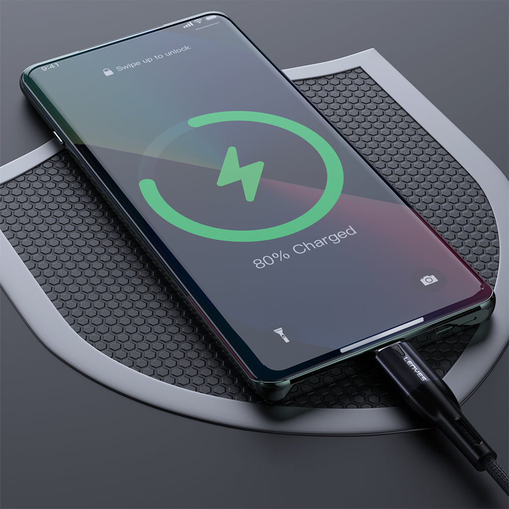 Lenyes LC535 Type-C to Type-C Hızlı Şarj Özellikli Data ve Şarj Kablosu 60W 1M Siyah