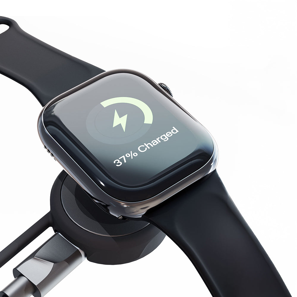 Lenyes LC541 USB-A + Type-C to Lightning – Type-C – Akıllı Saat Şarj Kablosu 60W 1M Siyah