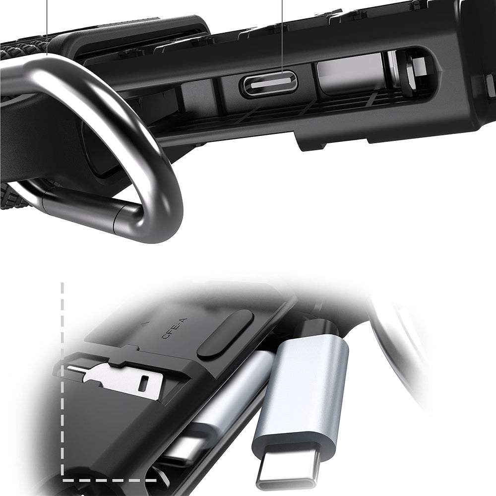 Lenyes LCR01 Type-C Kablolu Su Geçirmez Çoklu Kart Depolama ve Okuyucu Kutusu 10 Gbps Siyah