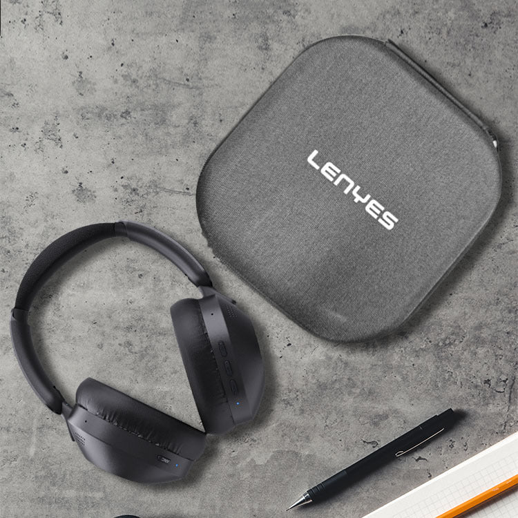 Lenyes LH28 Katlanabilir Tasarımlı ANC Özellikli ENC Teknolojili Kulak Üstü Bluetooth Kulaklık v5.4 Siyah