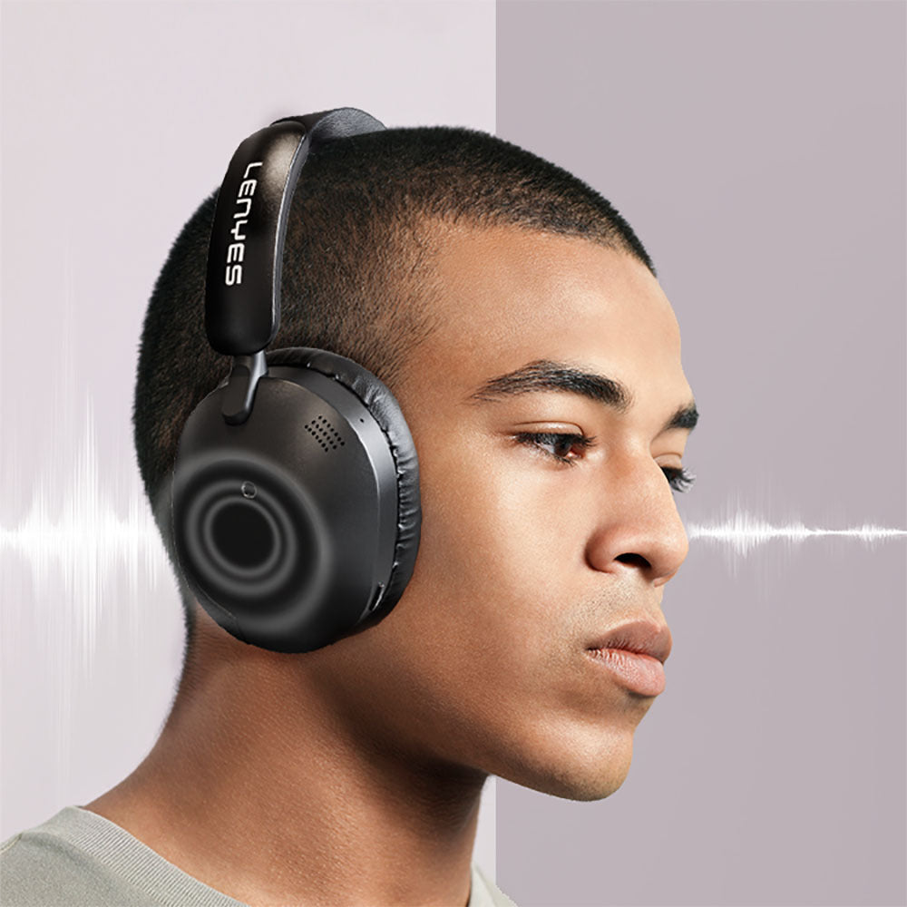 Lenyes LH28 Katlanabilir Tasarımlı ANC Özellikli ENC Teknolojili Kulak Üstü Bluetooth Kulaklık v5.4 Siyah