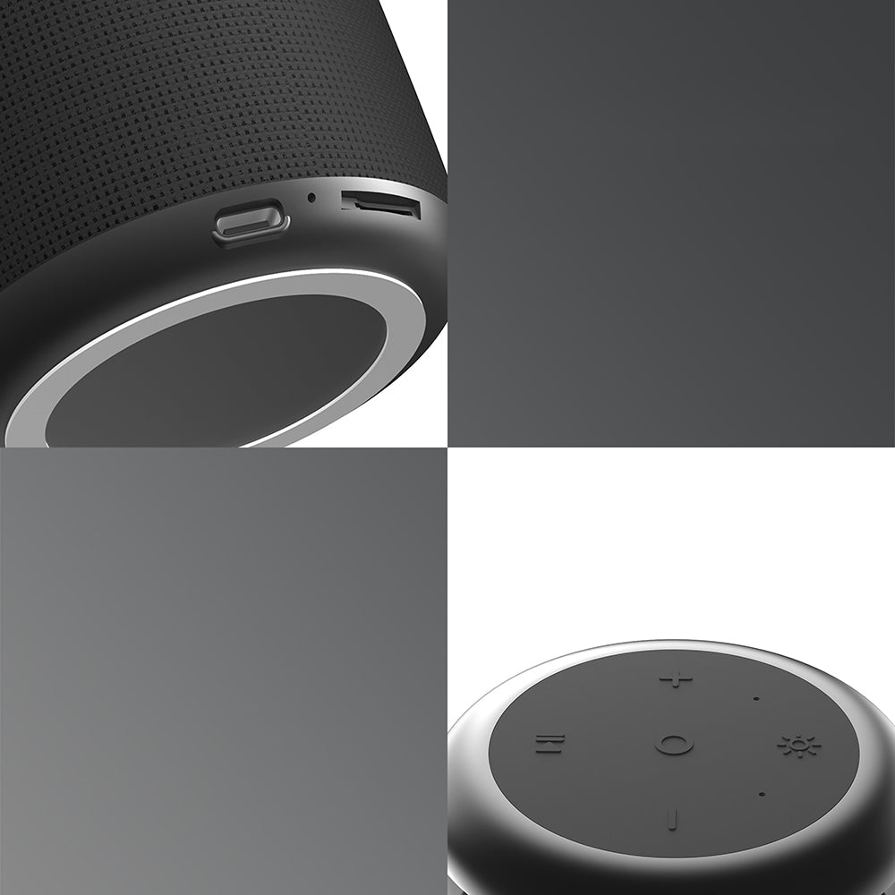 Lenyes S217 RGB Işıklı Karaoke Mikrofonlu Bluetooth Speaker Hoparlör v5.3 Siyah