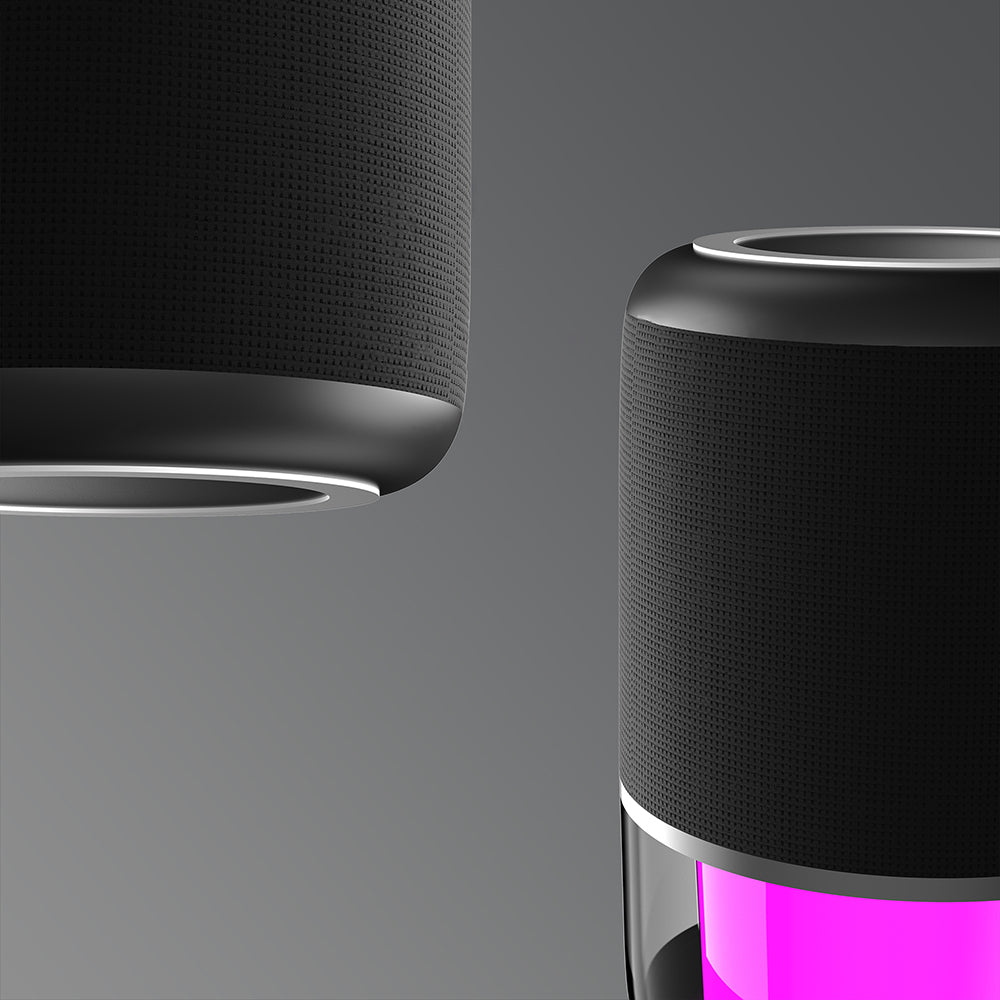 Lenyes S217 RGB Işıklı Karaoke Mikrofonlu Bluetooth Speaker Hoparlör v5.3 Siyah