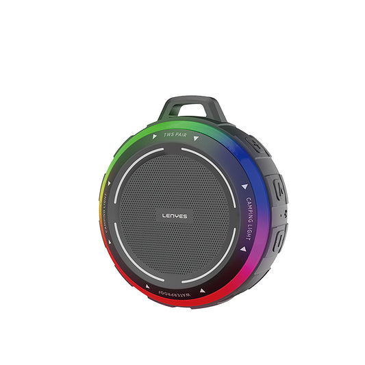 Lenyes S223 RGB Işıklı Askı Aparatlı Mini Bluetooth Speaker Hoparlör v5.3 Yeşil
