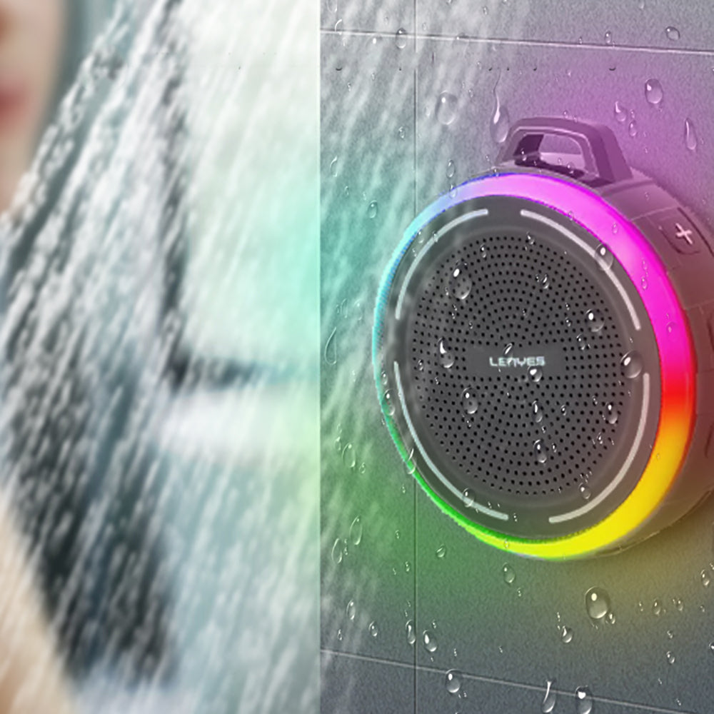 Lenyes S223 RGB Işıklı Askı Aparatlı Mini Bluetooth Speaker Hoparlör v5.3 Siyah