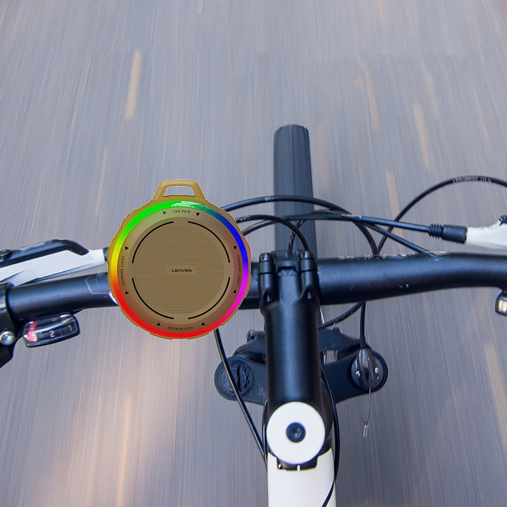 Lenyes S223 RGB Işıklı Askı Aparatlı Mini Bluetooth Speaker Hoparlör v5.3 Yeşil