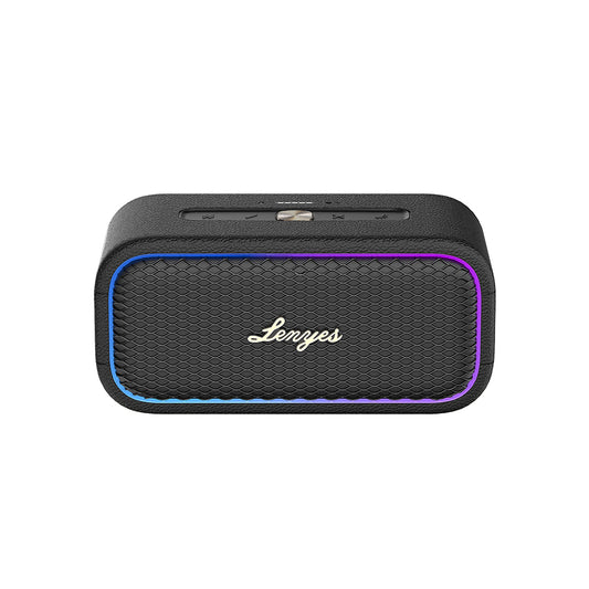 Lenyes S891 RGB Işıklı Taşınabilir Su Geçirmez OTG-TWS Bluetooth Hoparlör v5.3 80W Bej
