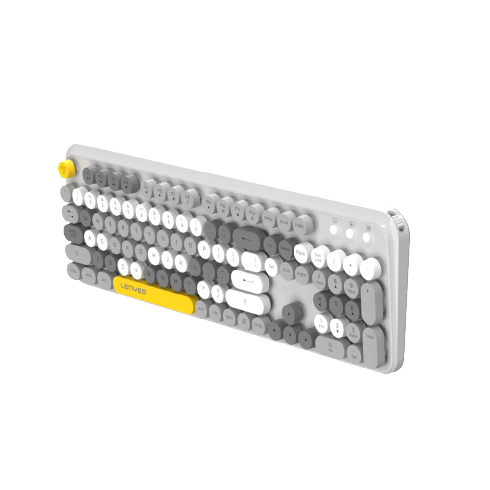 Lenyes WK103 Mekanik 2in1 2.4G Kablosuz Klavye ve 1600 DPI Mouse Seti Mavi