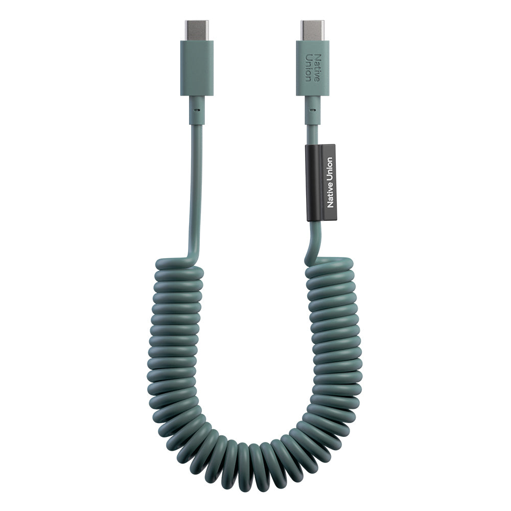 Native Union POP Serisi Type-C to Type-C Spiralli Şarj Kablosu 60W 1.2M