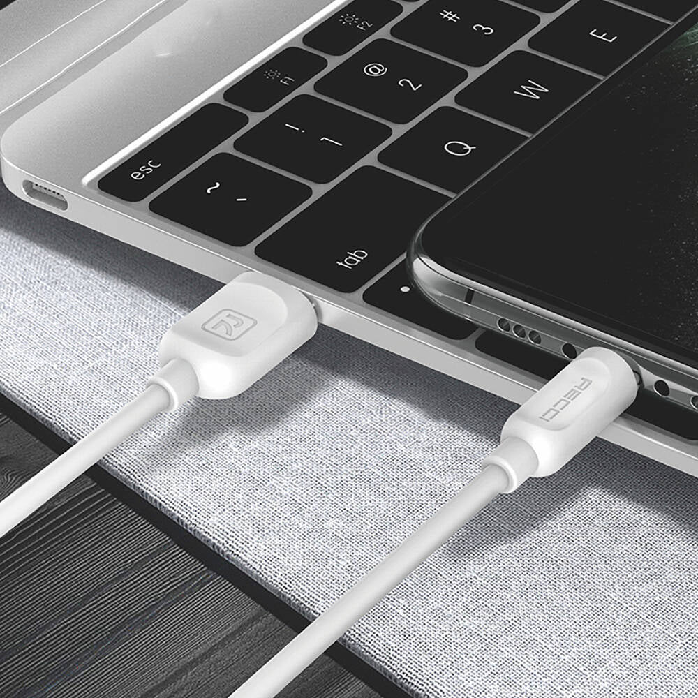 Recci RCL-P100 City of Sky Serisi Lightning to USB-A Data ve Şarj Kablosu 1M Siyah