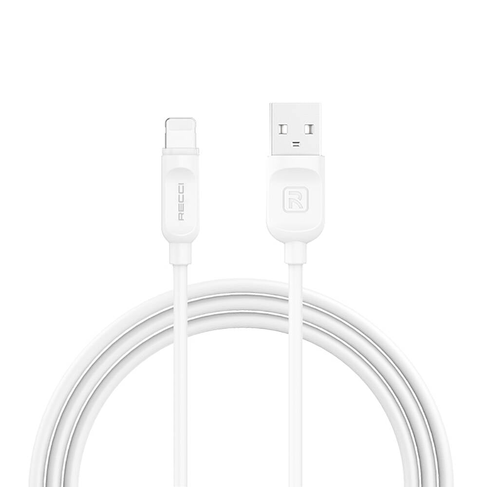 Recci RCL-P200 City of Sky Serisi Lightning to USB-A Data ve Şarj Kablosu 2M Beyaz