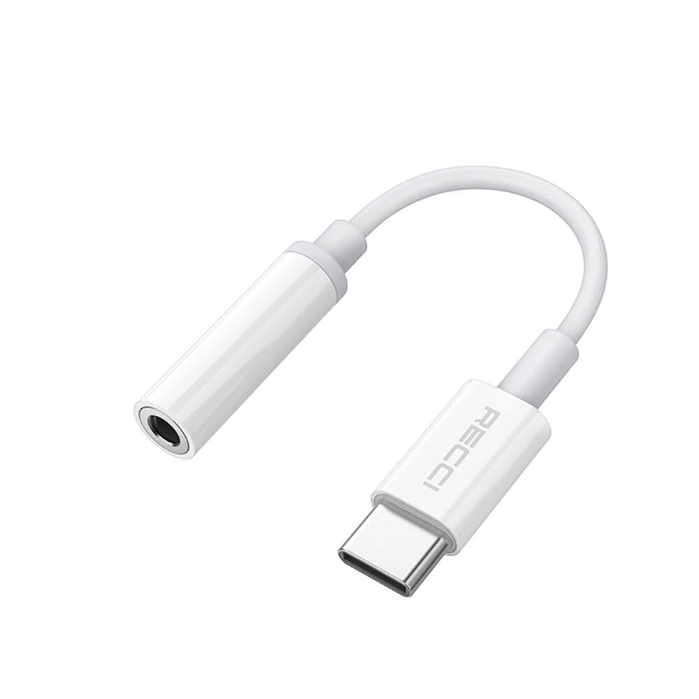 Recci RDS-A03 3.5mm to Type-C Audio Kablo Beyaz