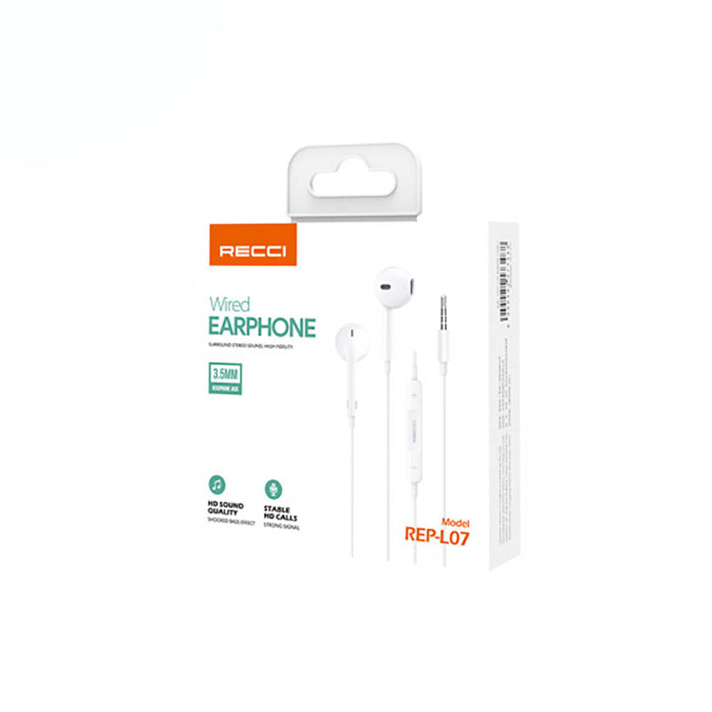 Recci REP-L07 Hi-Fi Ses Kaliteli 3.5mm Kulakiçi Kulaklık Beyaz