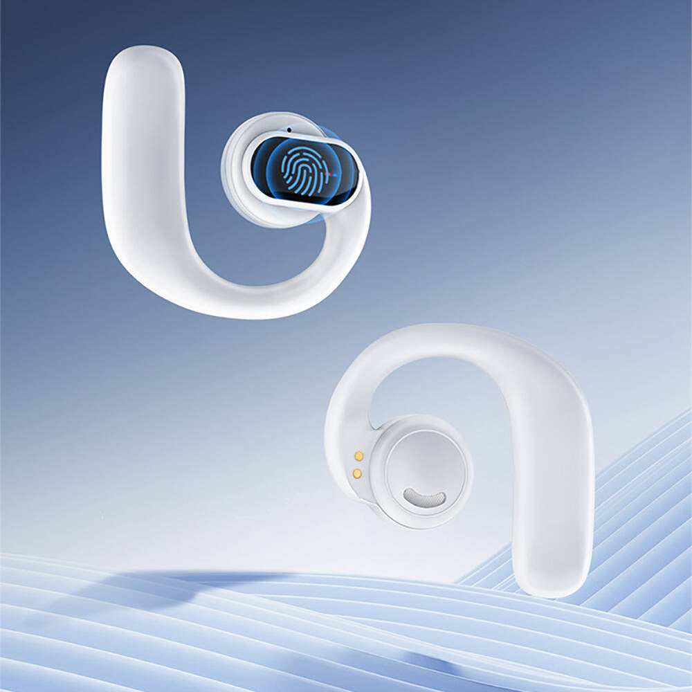 Recci REP-W60 Angel Serisi Dijital LED Göstergeli Hi-Fi Ses Kaliteli TWS Kulak İçi Bluetooth v5.3 Kulaklık Beyaz