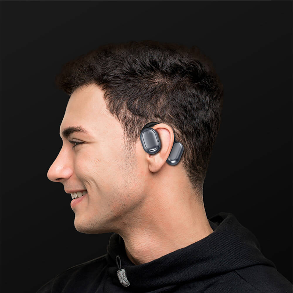 Recci REP-W76 OWS Wireless Hi-Fi Ses Kaliteli Dijital Led Göstergeli Bluetooth v5.3 Elegant Serisi Kulak İçi Kulaklık Beyaz