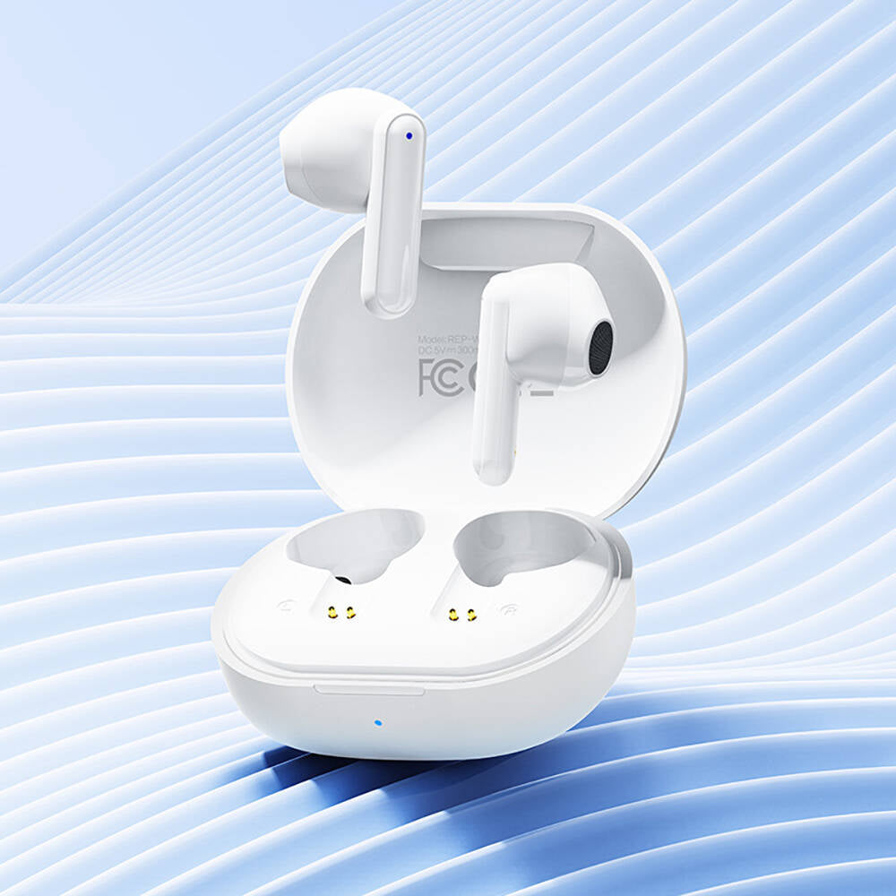 Recci REP-W78 Shell Serisi TWS Kulak İçi Bluetooth v5.3 Kulaklık Beyaz