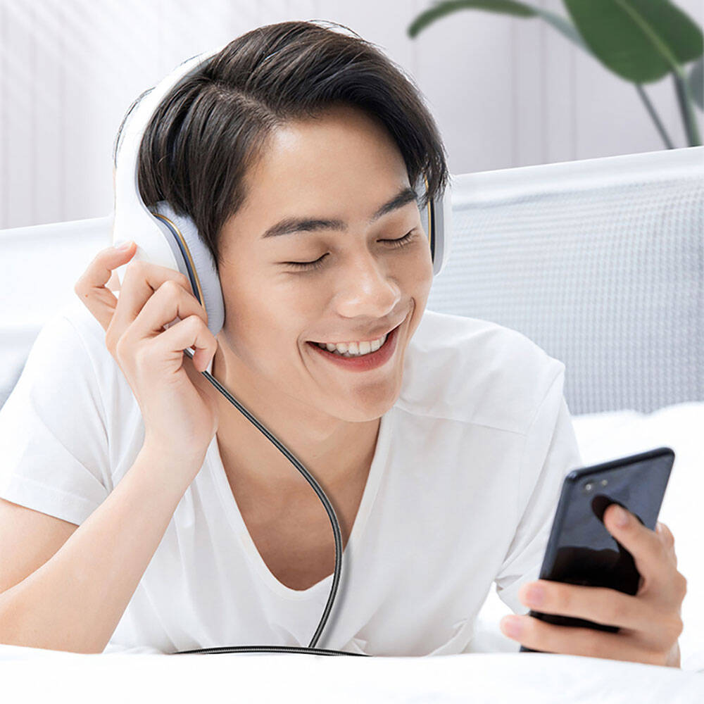 Recci RH01 3.5mm to 3.5mm AUX Audio Kablo Siyah