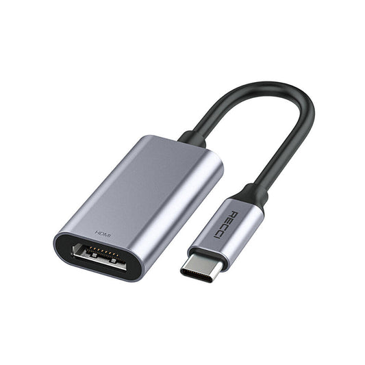Recci RH11 HDMI to Type-C Dönüştürücü Kablo Gri