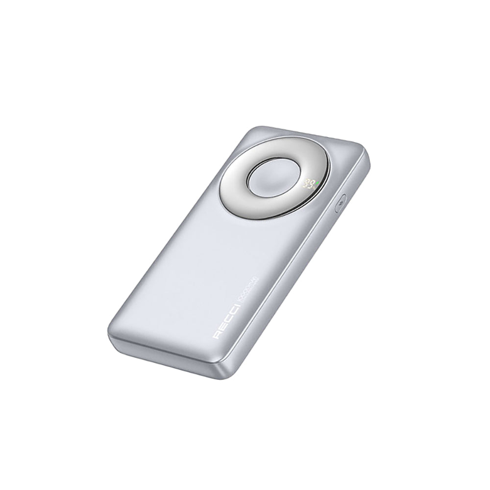 Recci RPB-P58 PD Hızlı Şarj Özellikli Type-C Kablolu Powerbank 22.5W 10.000mAh Siyah
