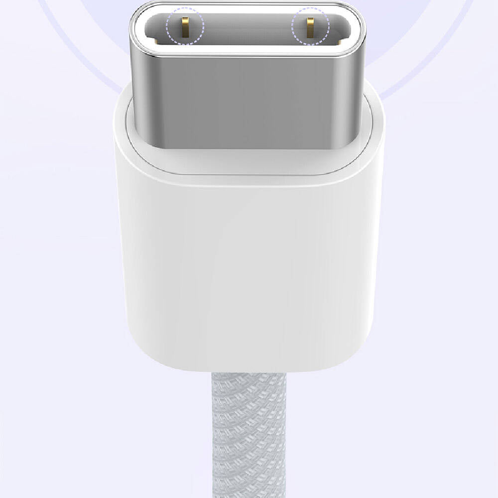 Recci RS15CC Nature Serisi 60W Hızlı Şarj Özellikli Type-C To Type-C PD Kablo 2M Beyaz