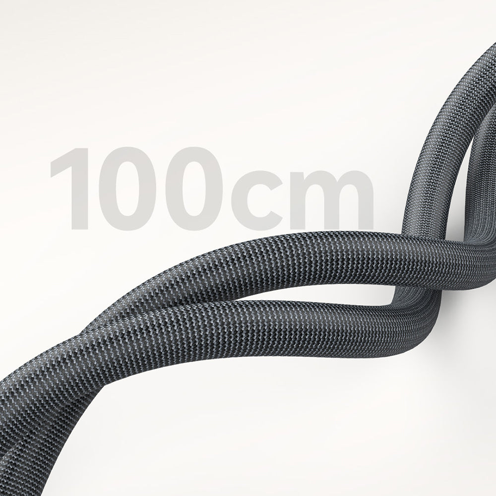 Recci RS45CC Type-C to Type-C PD 100W Örgü Tasarımlı Hızlı Şarj Özellikli Data ve Şarj Kablosu 1M Gri