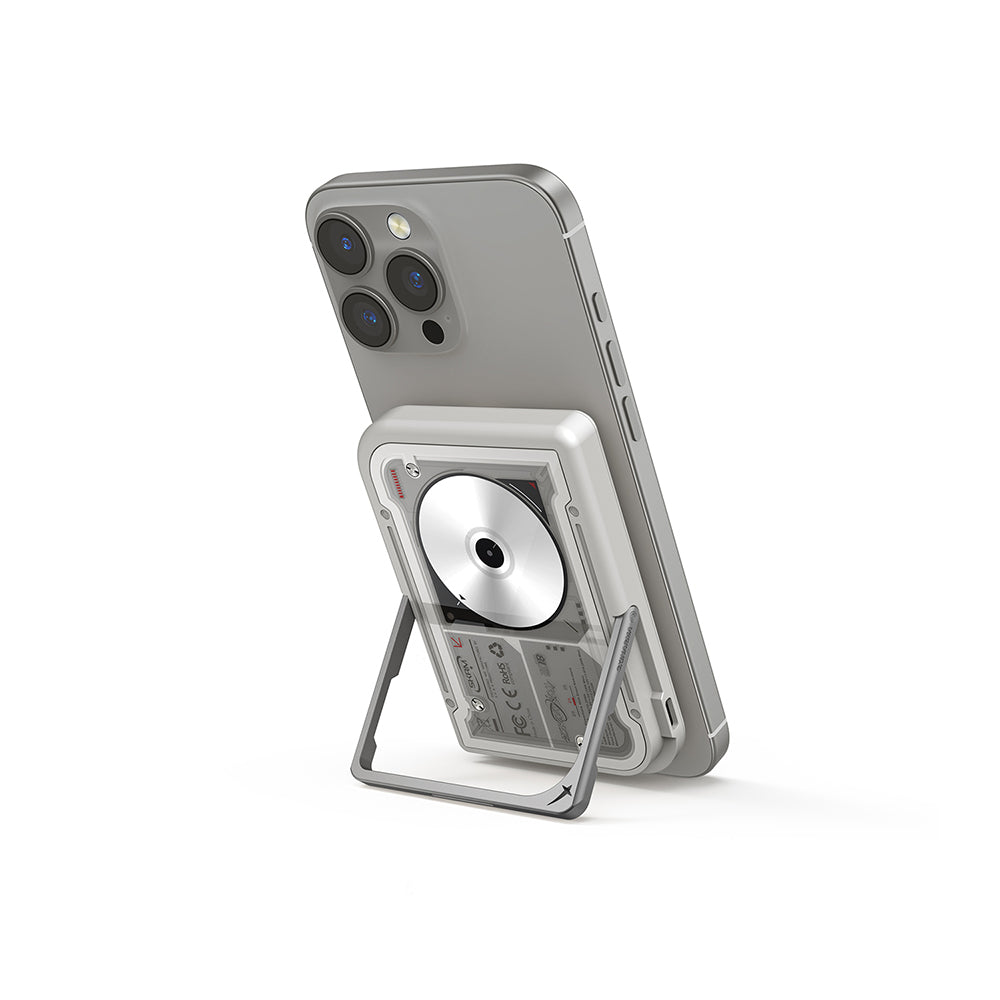 Skinarma Nexus Nova Kablosuz ve PD Hızlı Şarj Özellikli Standlı Taşınabilir Powerbank 20W 5000mAh Siyah