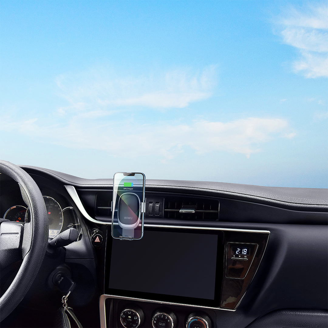 Wiwu CH010 Telefon Ağırlığı İle Çalışan Havalandırma Tasarım Araç Telefon Tutucu Siyah